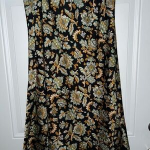 Ann Taylor Beautiful Floral Midi A-Line Skirt